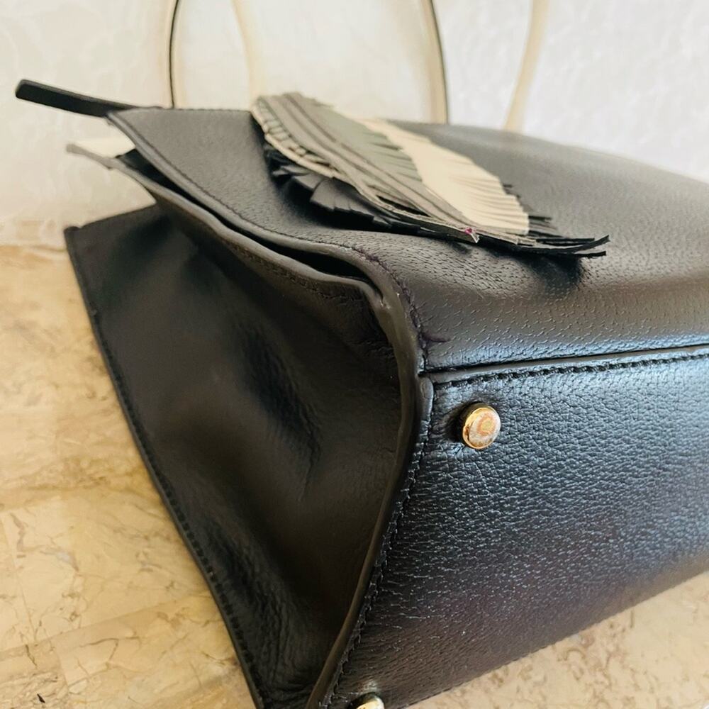 KATE SPADE Elegant Large Black and White Handbag TOTE shoulder bag - Picture 7 of 9